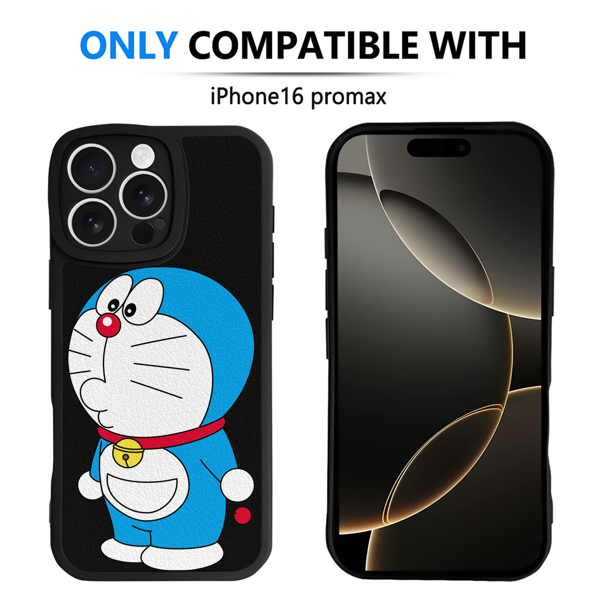 （画像用） ドラえもん Doraemon 【iPhone 16シリーズ対応】シリコンスマホケース（レザー調） 材質：シリコン